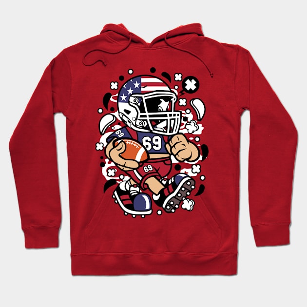 American Football Character Hoodie by saigon199x